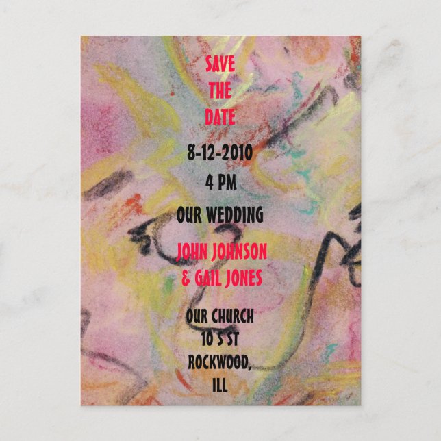 SAVE THE DATE ANNOUNCEMENT POSTCARD (Front)