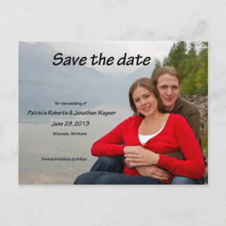 Save the date announcement postcard