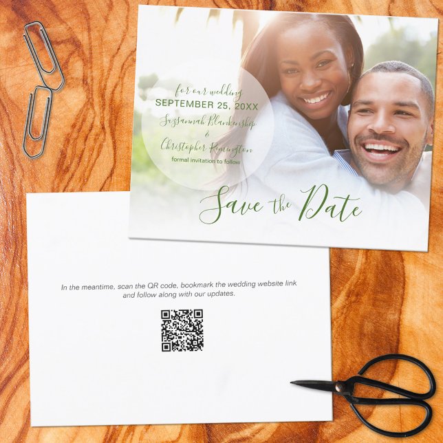 Save The Date Announcement QR Code Custom Photo (Creator Uploaded)