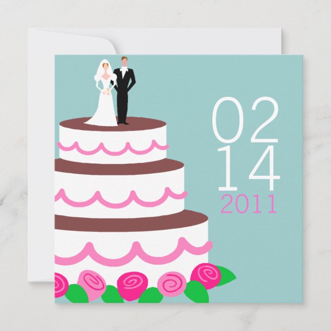 Save the Date Announcements {Wedding Cake} (Front)