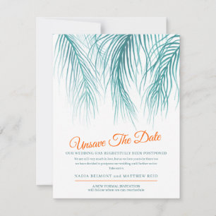 Save The Date Annuler la date de mariage changement de plan palm