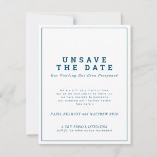 Save The Date Annuler l'enregistrement de la date de report de l