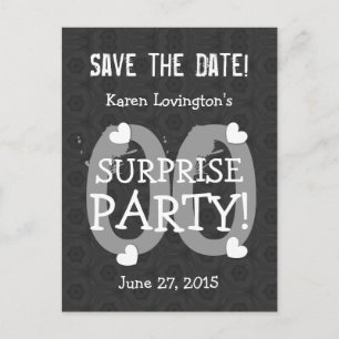 Save the Date Any Year Surprise Birthday Z00C Announcement Postcard