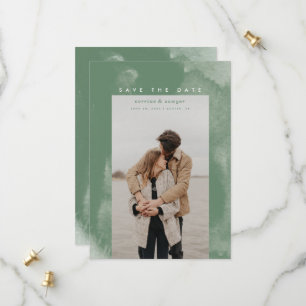 Save The Date Aquarelle Boho verte Enregistrer la date