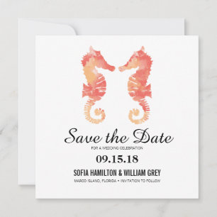 Save The Date Aquarelle côtière   Enregistrer la date