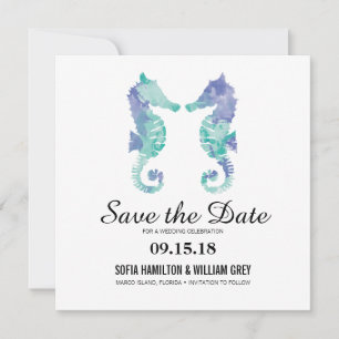 Save The Date Aquarelle côtière   Enregistrer la date