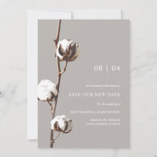 Save The Date Aquarelle Coton Floral Mariage