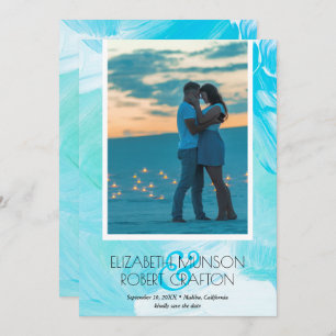 Save The Date Aquarelle décontractée photo mariage Enregistrer l