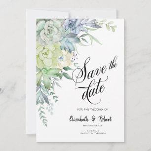 Save The Date Aquarelle Desert Succulents Points Enregistrer La 