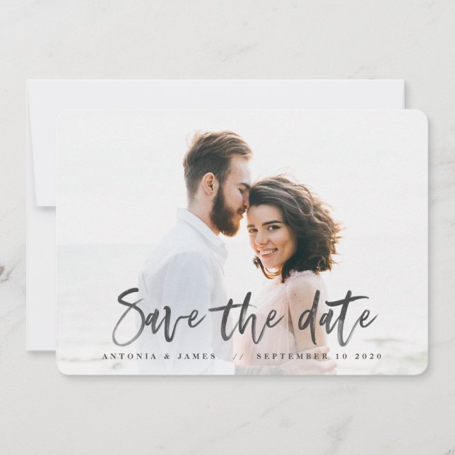 Save The Date aquarelle enregistrer la date (Devant)