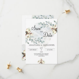 Save The Date Aquarelle Enregistrer la date. Réservez la date