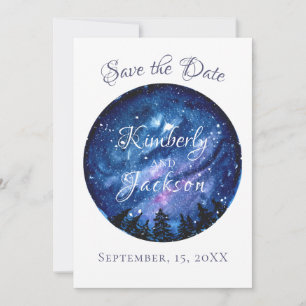 Save The Date Aquarelle étoile ciel