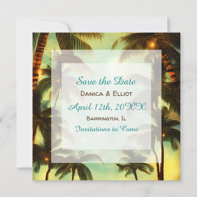 Save The Date Aquarelle Eucalyptus Mariage de verdure botanique (Devant)
