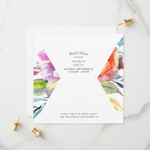 Save The Date Aquarelle Floral Mariage Fête des mariées colorée