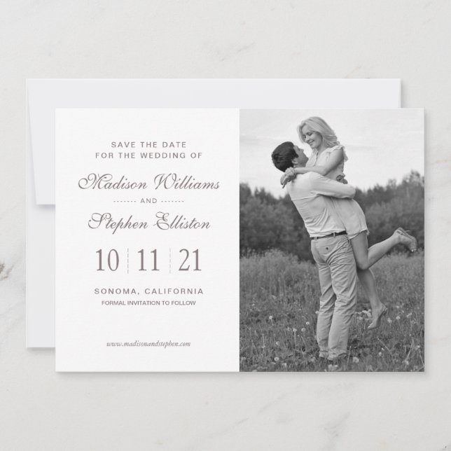 Save The Date Aquarelle florale | Anémone blanc - Enregistrer la (Devant)