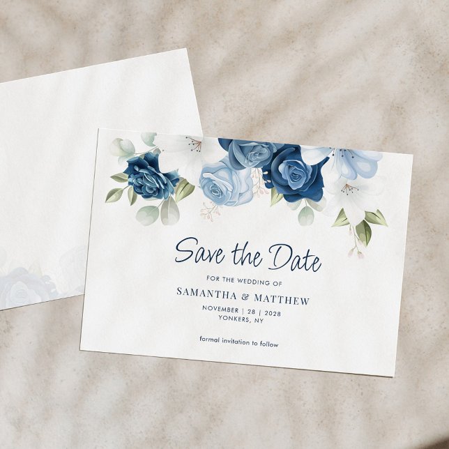 Save The Date Aquarelle Florale Végétation botanique (Créateur téléchargé)