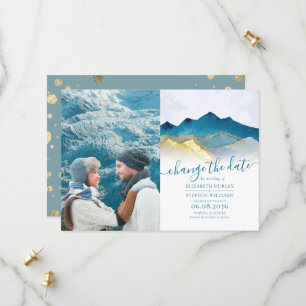 Save The Date Aquarelle Golden Mountain Mariage Modifier La Date