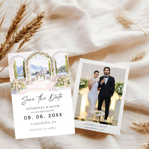 Save The Date Aquarelle Lieu de mariage Enregistrer la date