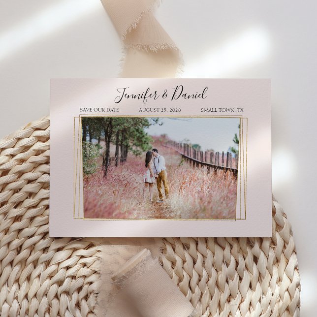 Save The Date Aquarelle Lush Blush Rose Floral Enregistrer La Da (Créateur téléchargé)