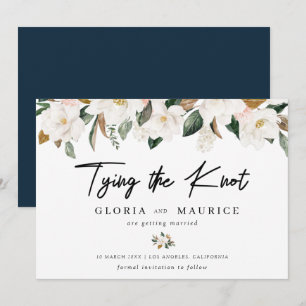 Save The Date aquarelle Magnolia florale Sauvez la date