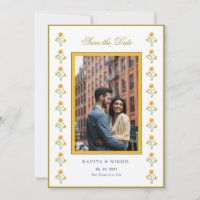 Aquarelle marigold Photo Enregistrer la date