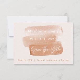 Save The Date Aquarelle moderne Brushstroke Minimaliste
