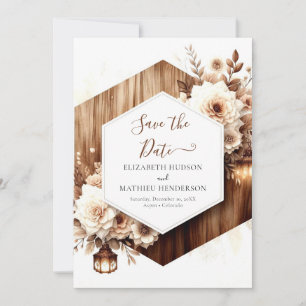 Save The Date Aquarelle Nature Mariage rustique