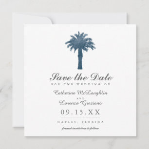 Save The Date Aquarelle Serene Palm Tree Enregistrer la date
