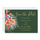 Aquarelle Tropicale Colorée Rose Orange Fleurs