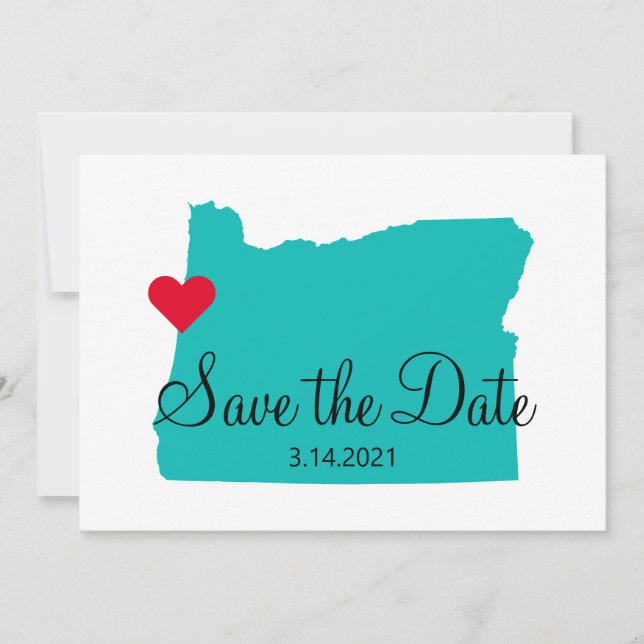 Save The Date Aquarelle Turquoise turquoise Destination Côtière  (Devant)