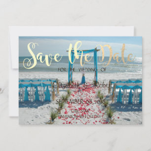 Save The Date Arbre de mariage sur la plage Enregistrez la date