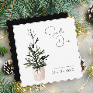 Save The Date Arbre de Noël gothique Mariage d'hiver