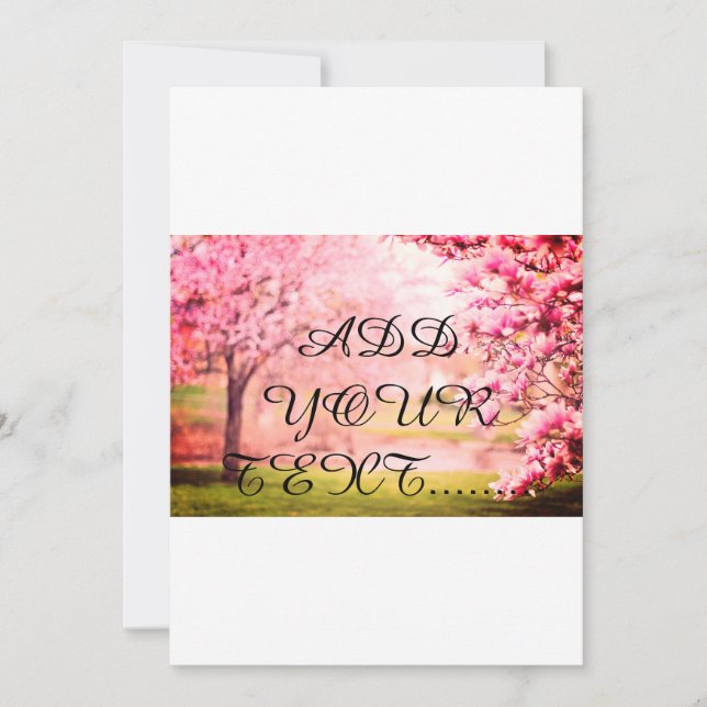 Save The Date Arbres en fleurs Pinkish BLOOmish (Devant)