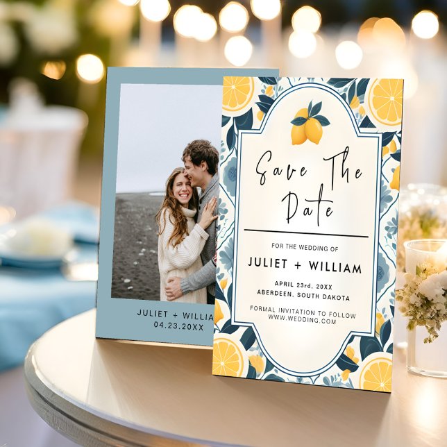 Save The Date Arch Food Fun Fruit Lime Citron Mariage (Créateur téléchargé)