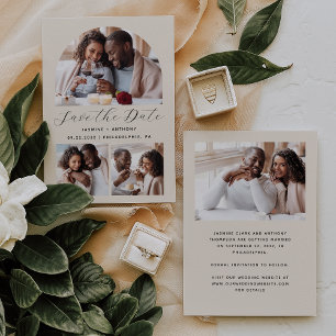 Save The Date Arche minimaliste 4 Photo Beige