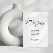 Aria ・ Élégant script moderne noir et blanc