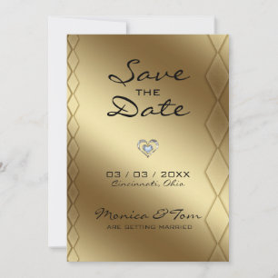 Save The Date Arrière - plan d'or
