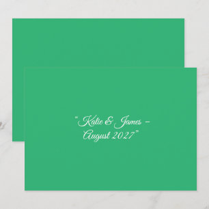 Save The Date Arrière - plan vert à la menthe plate - Design Mar