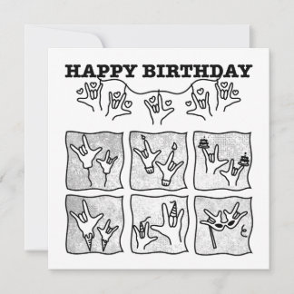 Save The Date ASL ILY Obsession - Happy Birthday! 