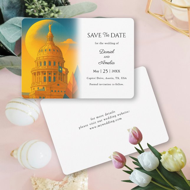 Save The Date Austin Texas Destination Wedding Enregistrer la da (Austin Texas Destination Save the Date)