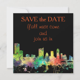 SAVE THE DATE AUSTIN TEXAS SKYLINE SP -