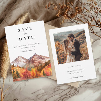 Save The Date Automne Automne Mariage élégant