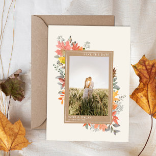 Save The Date Automne Feuilles Feuillage Mariage Photo