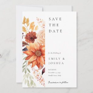 Save The Date Automne Floral Boho Mariage