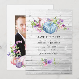 Save The Date Automne - Mariage Floral Rustique de Ferme de Camp