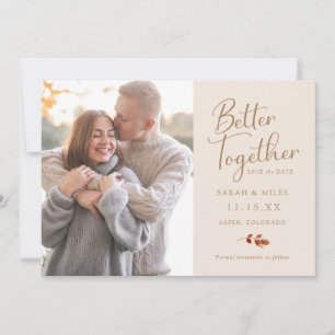 Save The Date Automne Mariage photo simple