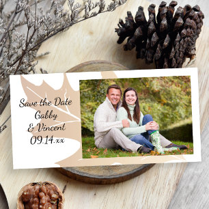 Save The Date Automne Oak Leaf Wedding Enregistrer la date