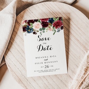 Save The Date Automne Rustique Bourgogne Moderne Mariage de call