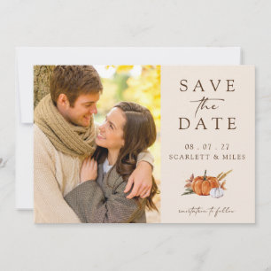 Save The Date Automne Terracotta Photo Enregistrer La Date
