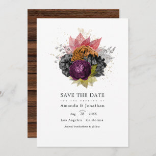 Save The Date Automne vintage - Automne Floral Mariage photo
